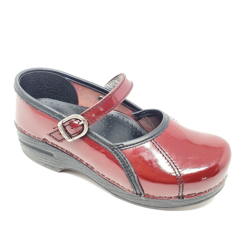 Dansko Mary Jane's Marcelle Red Clogs